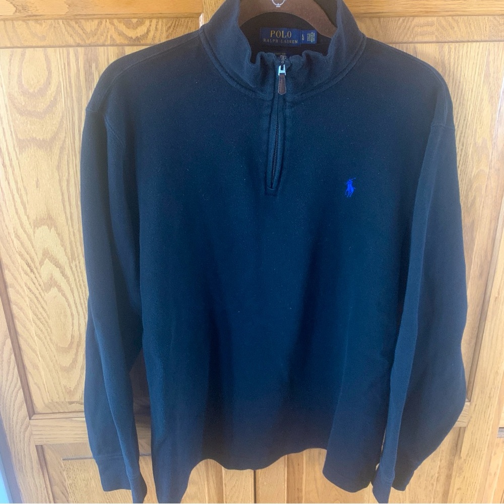 Polo by Ralph Lauren Black 1/4 zip Sweater for Men